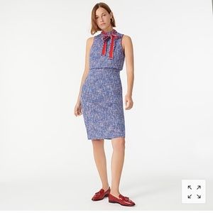 J Crew Removable Tie Neck Dress